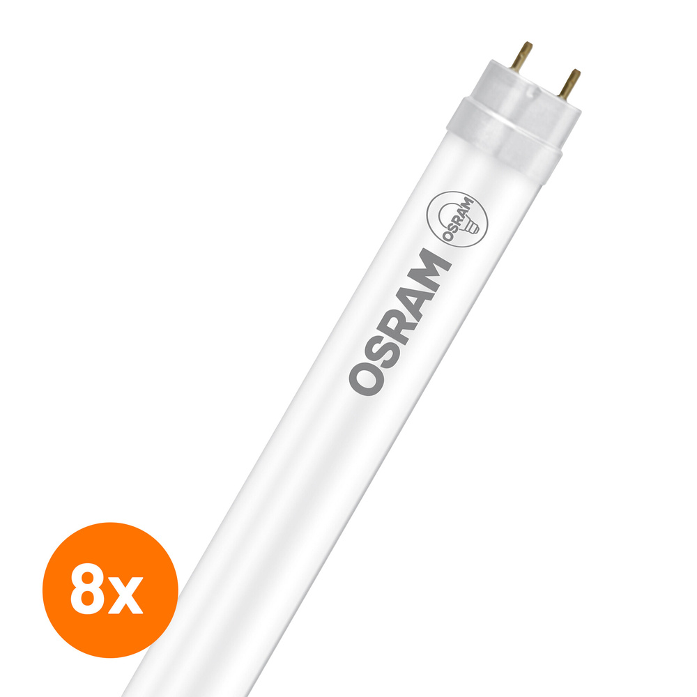 Osram 8er-Set LED TUBE T8 58 EM, 17,6 W, 3700 lm, 1500 mm, 4000 K, G13, Glas