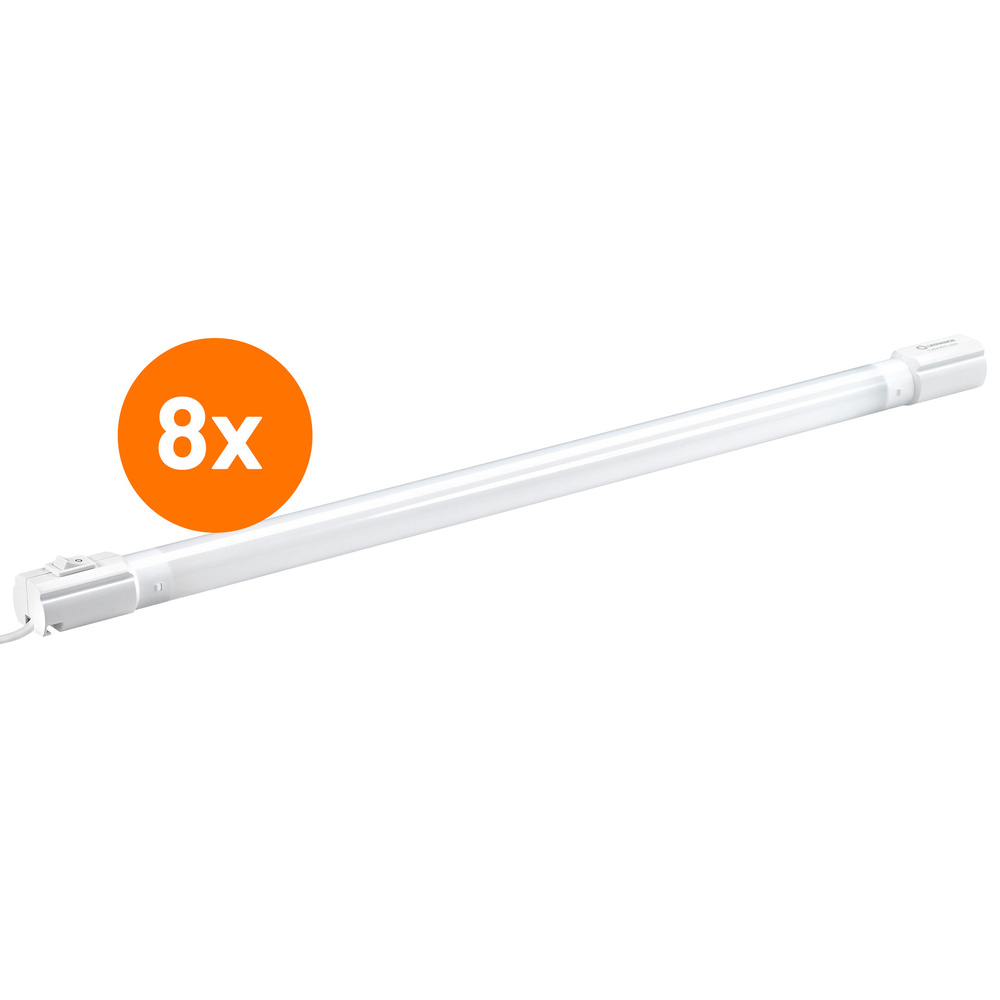 Osram 8er-Set TubeKIT LED 1200 mm, 19 W, 1900 lm, warmweiß