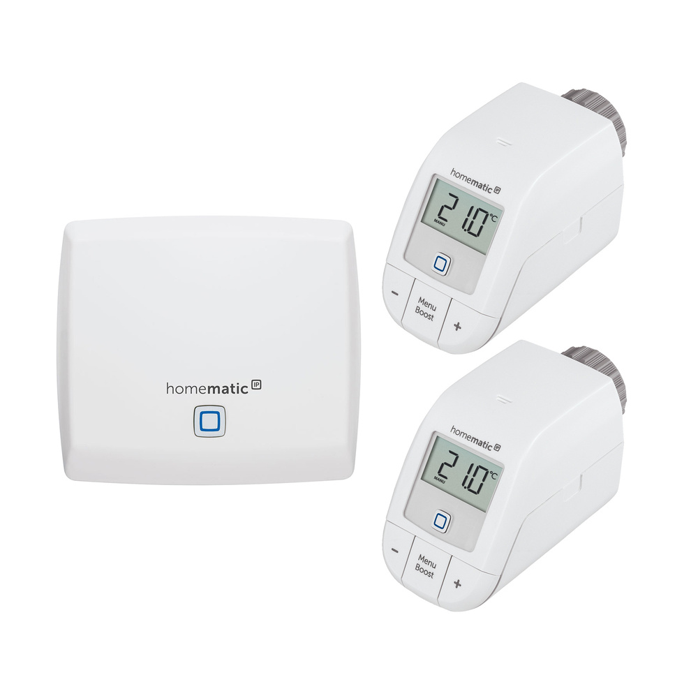 Homematic IP Smart Home Starter Set Heizen, 2x eTRV-B, 1x Access Point
