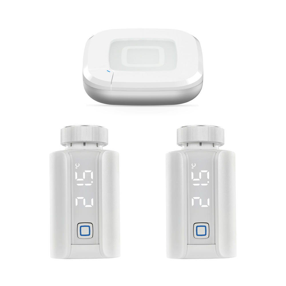 Homematic IP Set Evo mit 1x Access Point, 2x Heizkörperthermostat – Evo, weiß