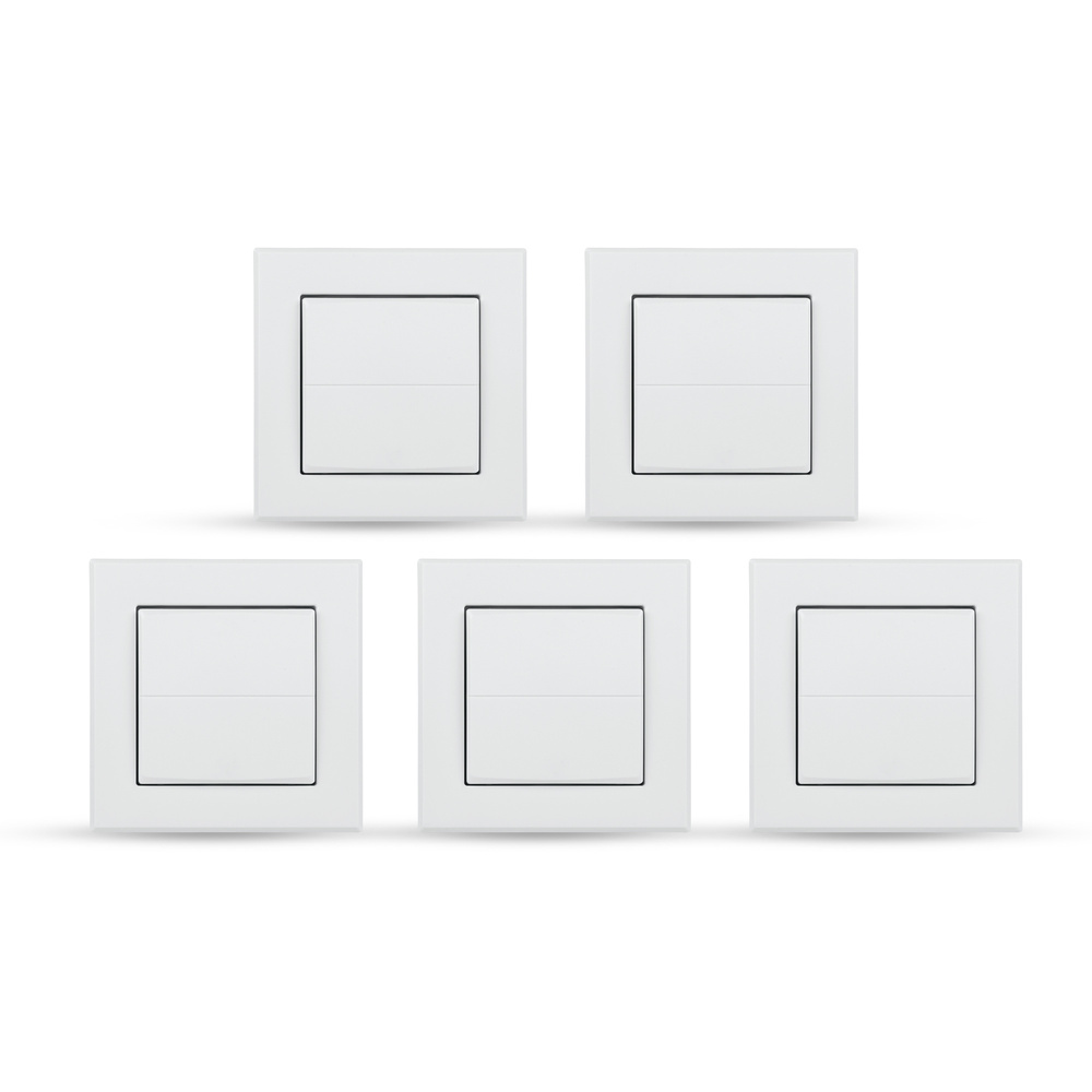 Homematic IP Smart Home Tasterwippe für Markenschalter – universal, HmIP-BRU 5er Set