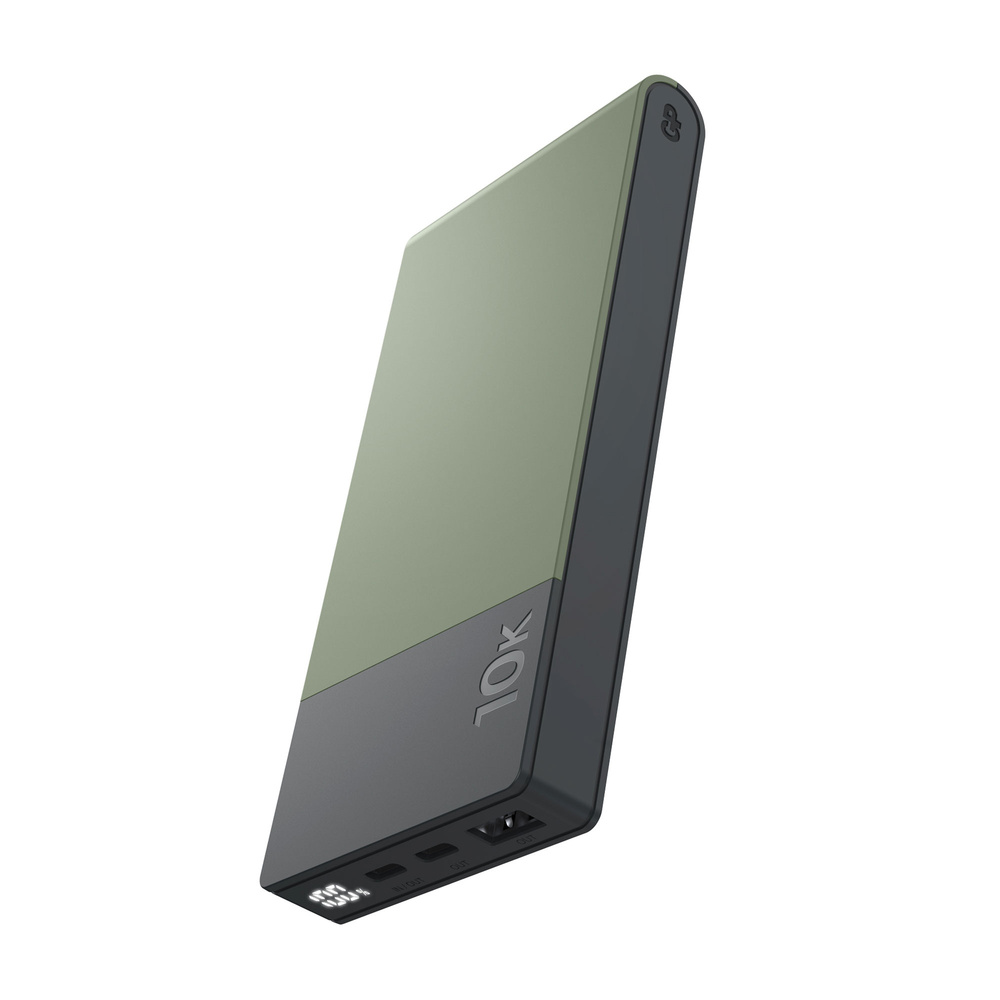 GP Powerbank M2+ 10C, Li-Po 10.000mAh, 1x USB-A, 2x USB-C, Moosgrün