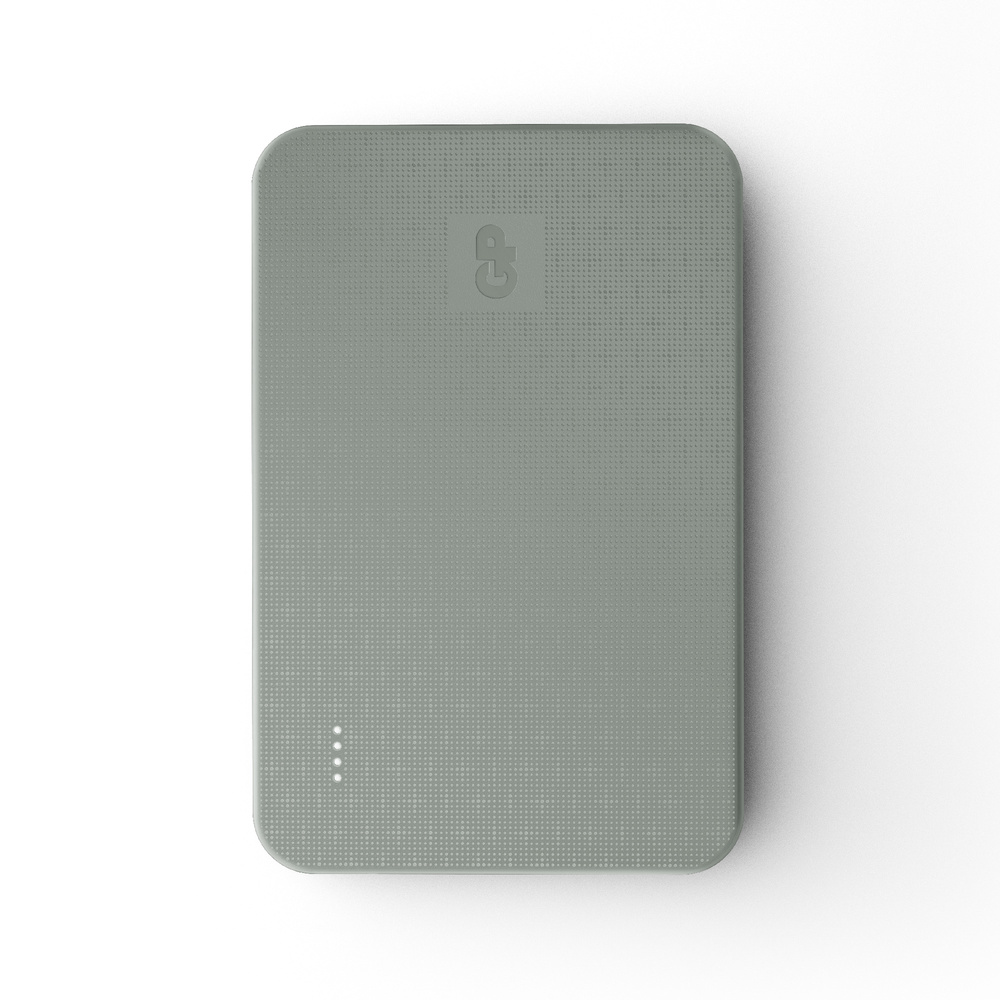 GP Powerbank B05B, 5.000mAh, 2x USB-a, 1x USB-C, Moosgrün