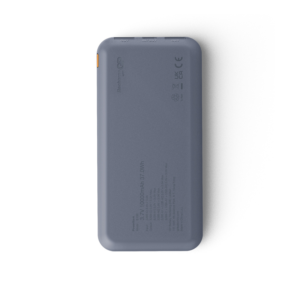 GP Powerbank B+ 10B, 10.000mAh, 2x USB-a, 1x USB-C, Blau