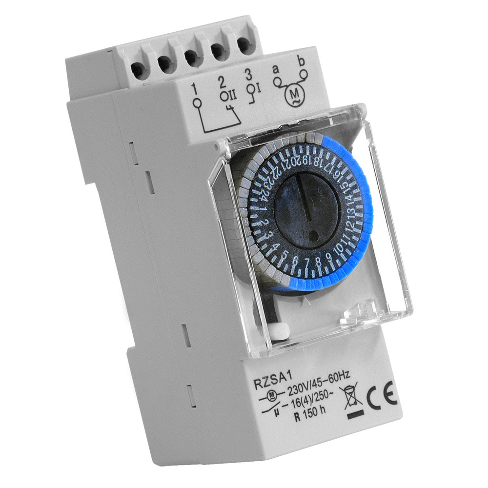RELTECH Zeitschaltuhr RZSA1, 230 V, DIN-Schiene, Analog
