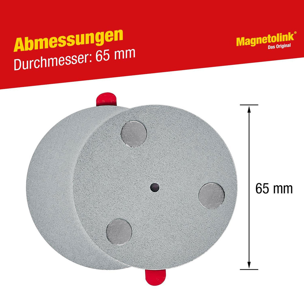 Magnetolink Magnetbefestigungsset für Rauchmelder, für alle Rauchwarnmelder ab Ø 70 mm