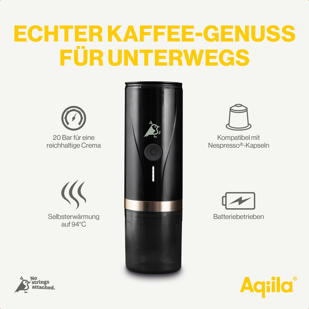 Aqiila Coffebird, tragbare Espressomaschine