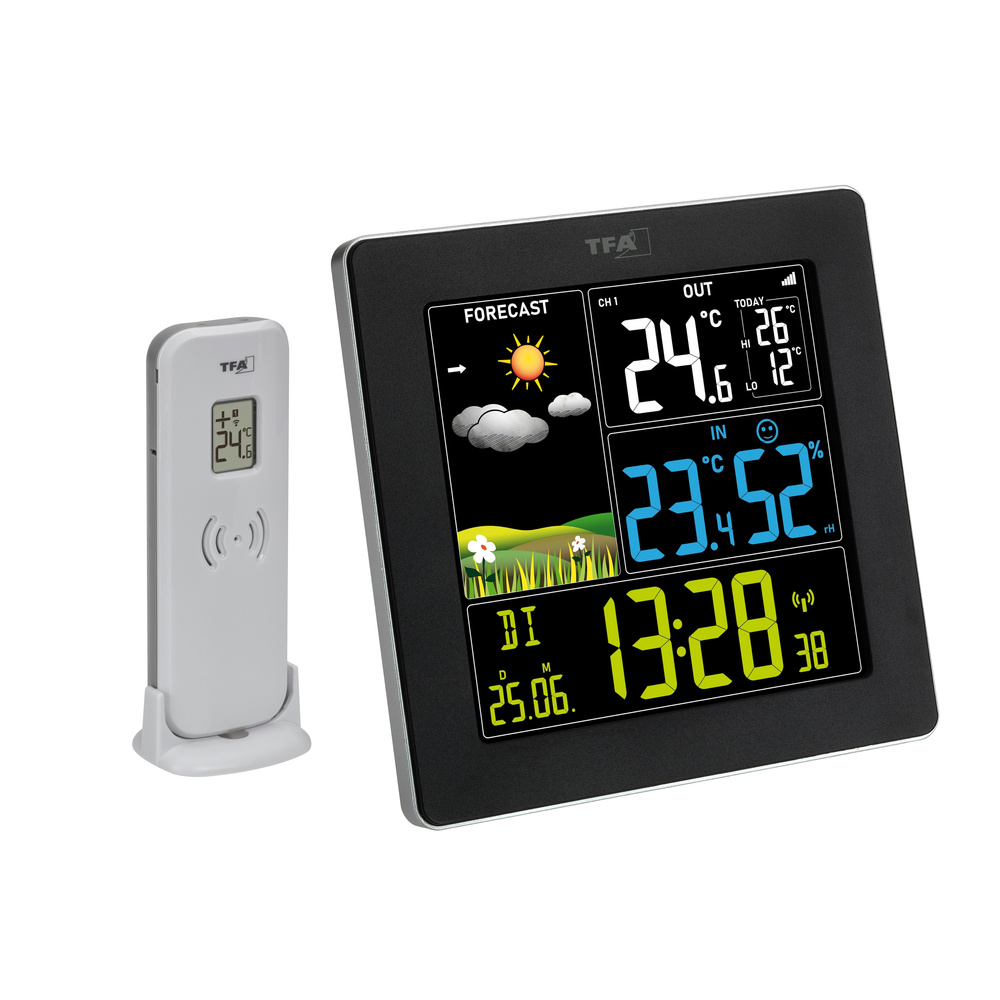 TFA Dostmann Funk-Wetterstation mit Farbdisplay SUN 2