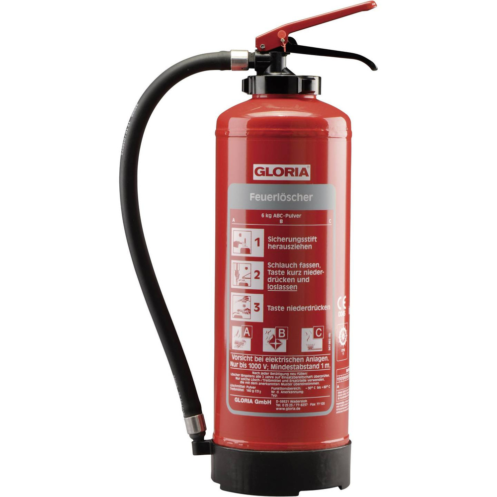 Gloria P6Easy, Feuerlöscher, Pulver, 6 kg