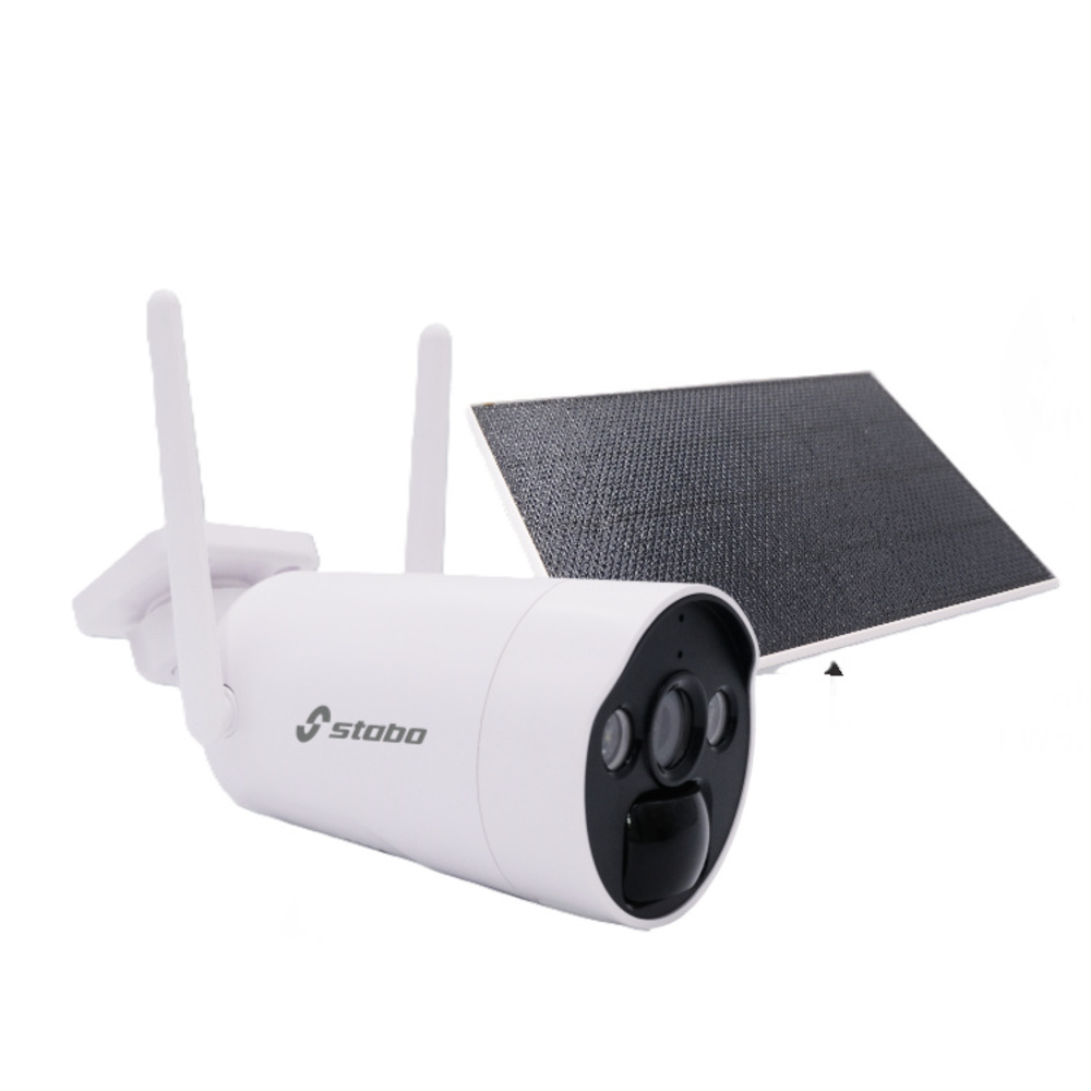 STABO Smart Home Solar Outdoorcam,  HD, 110°, Überwachungskamera mit Solarbetrieb