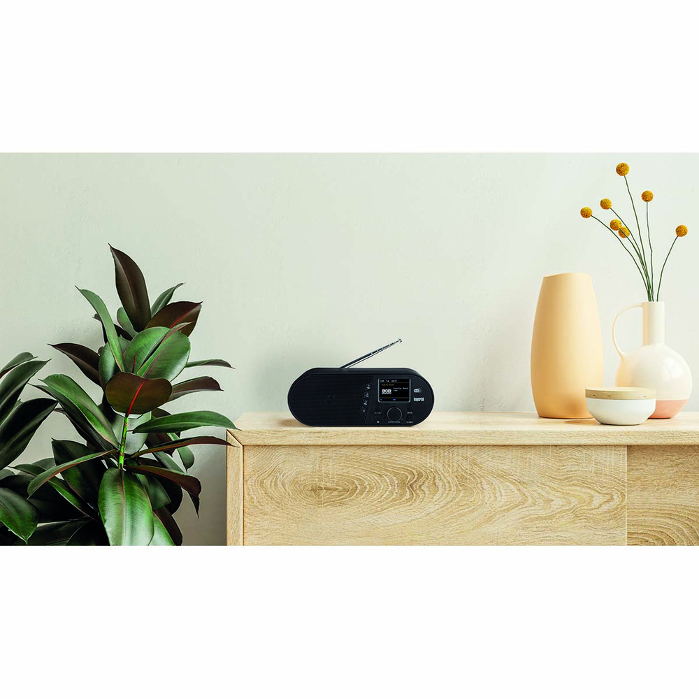 IMPERIAL DABMAN d105 Kompaktes DAB+ /FM /Bluetooth Radio, Schwarz