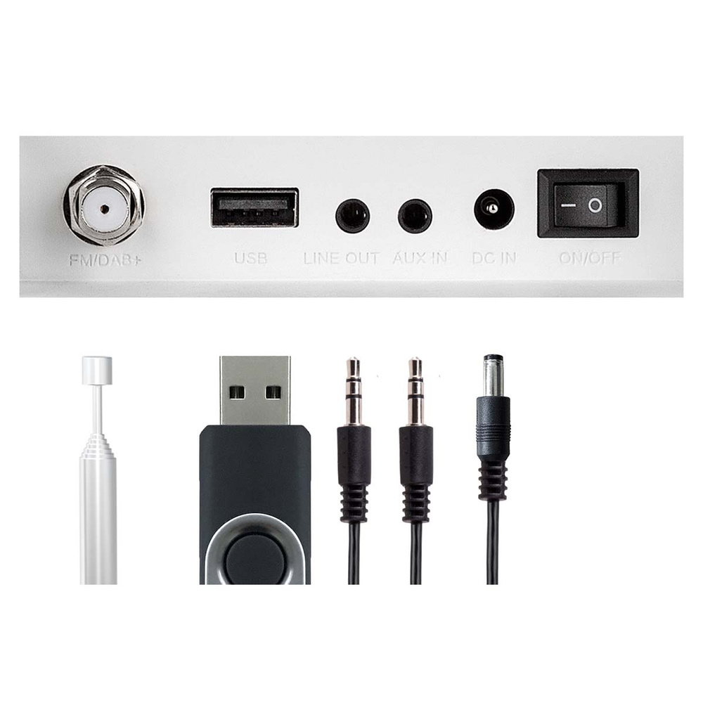IMPERIAL DABMAN i460 Multifunktionsradio, Weiß, WLAN, Amazon Music