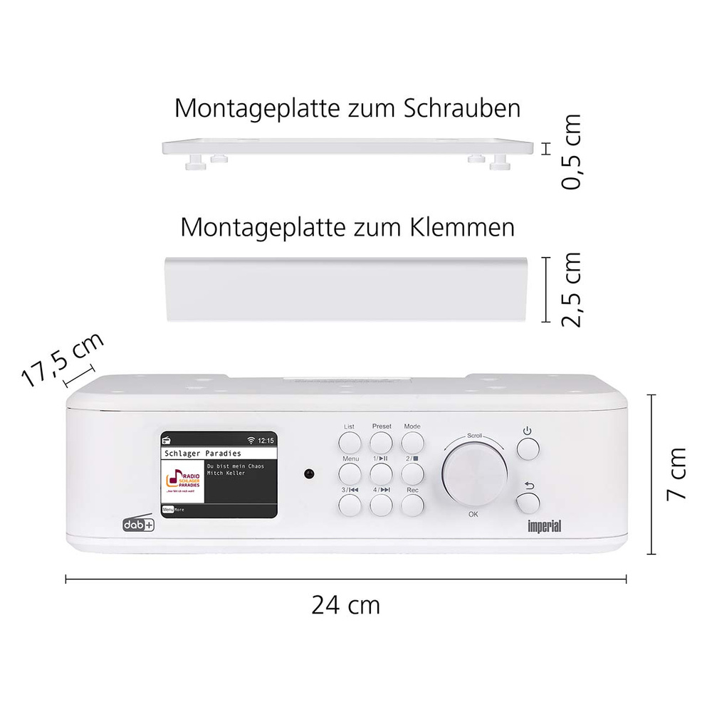 IMPERIAL DABMAN i460 Multifunktionsradio, Weiß, WLAN, Amazon Music