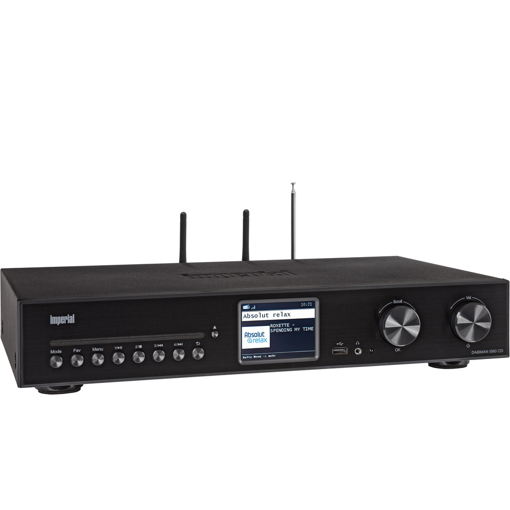 IMPERIAL DABMAN i560CD Stereo Receiver, 2x30 W, Schwarz, WLAN