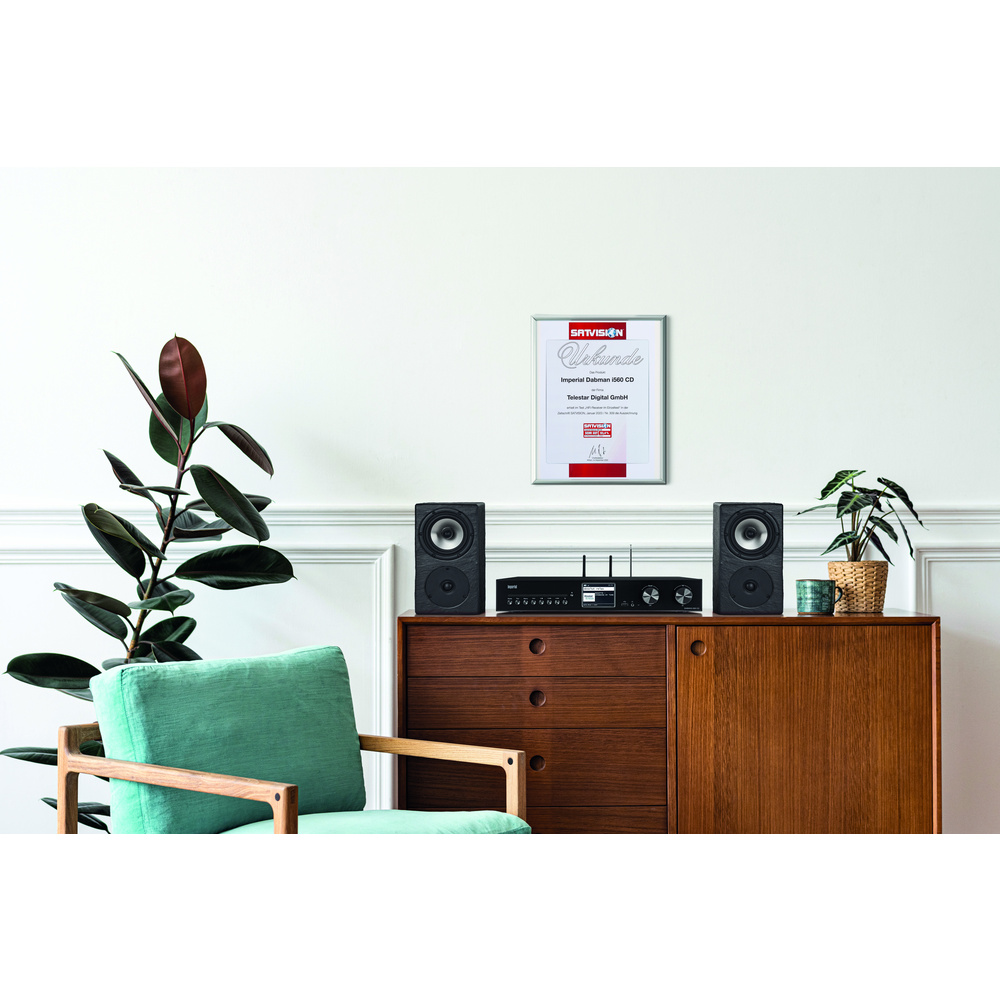 IMPERIAL DABMAN i560CD Stereo Receiver, 2x30 W, Schwarz, WLAN