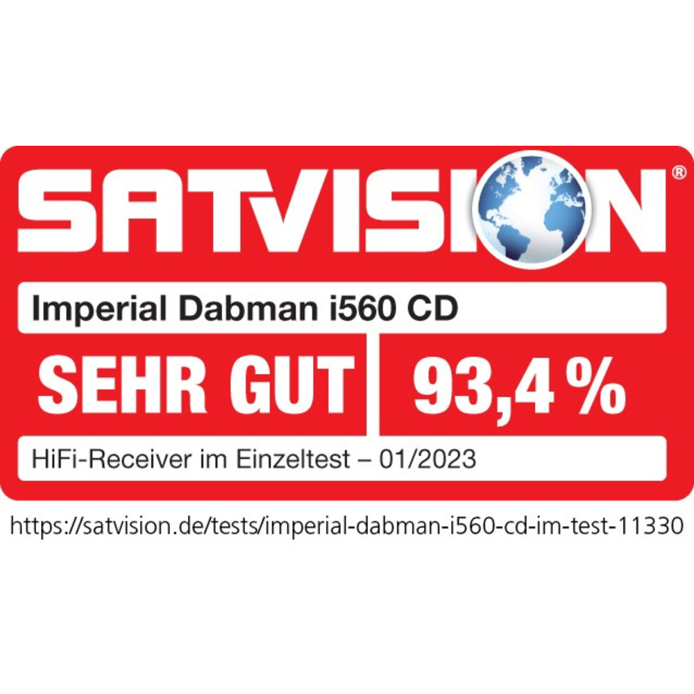 IMPERIAL DABMAN i560CD Stereo Receiver, 2x30 W, Schwarz, WLAN