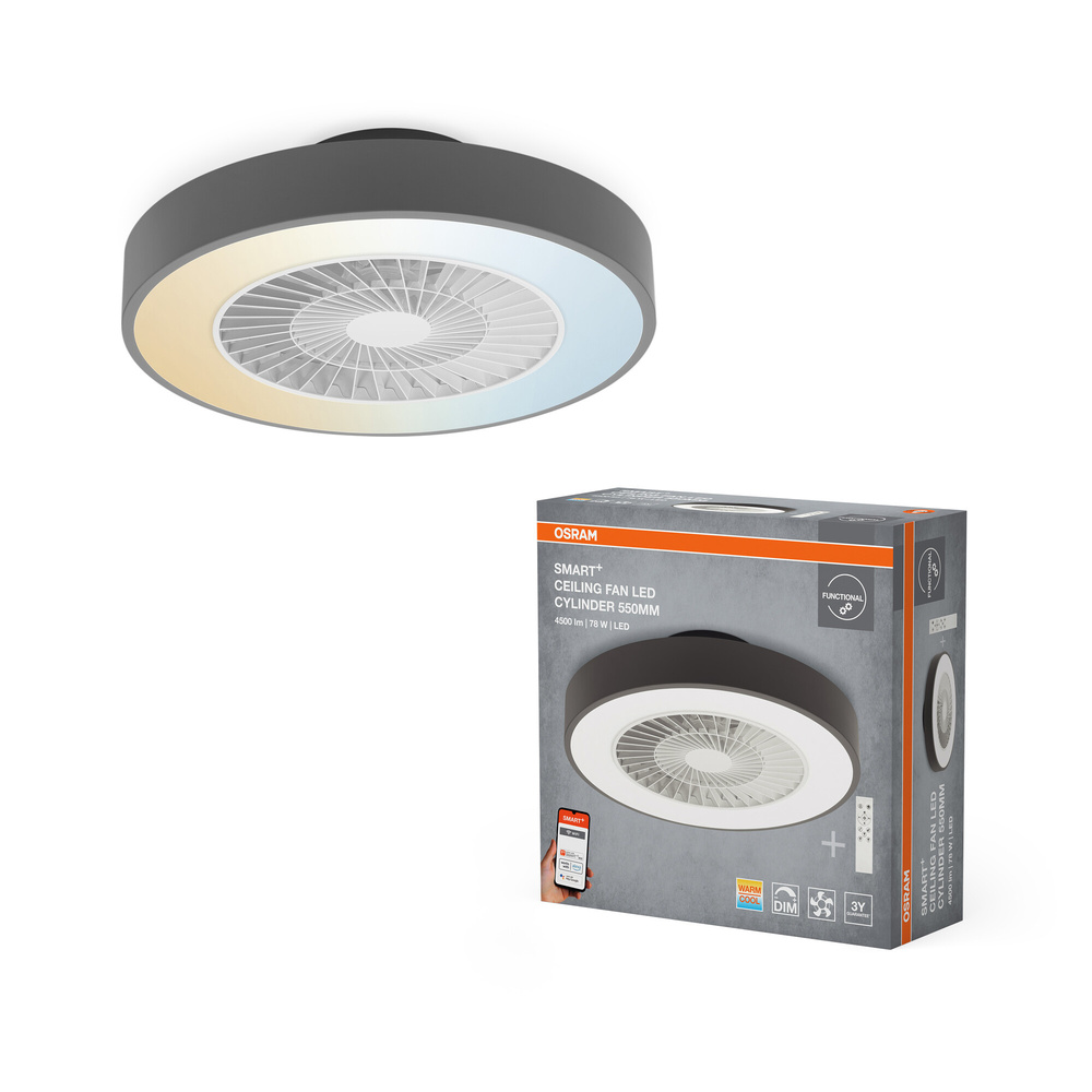 SMART+ Smart Home Ventilator, Deckenmontage, WLAN, 55cm, TW