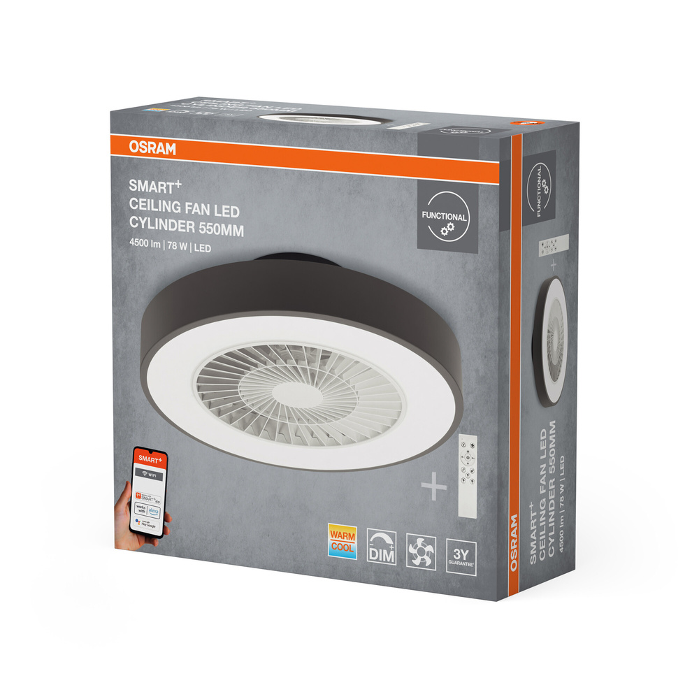 SMART+ Smart Home Ventilator, Deckenmontage, WLAN, 55cm, TW