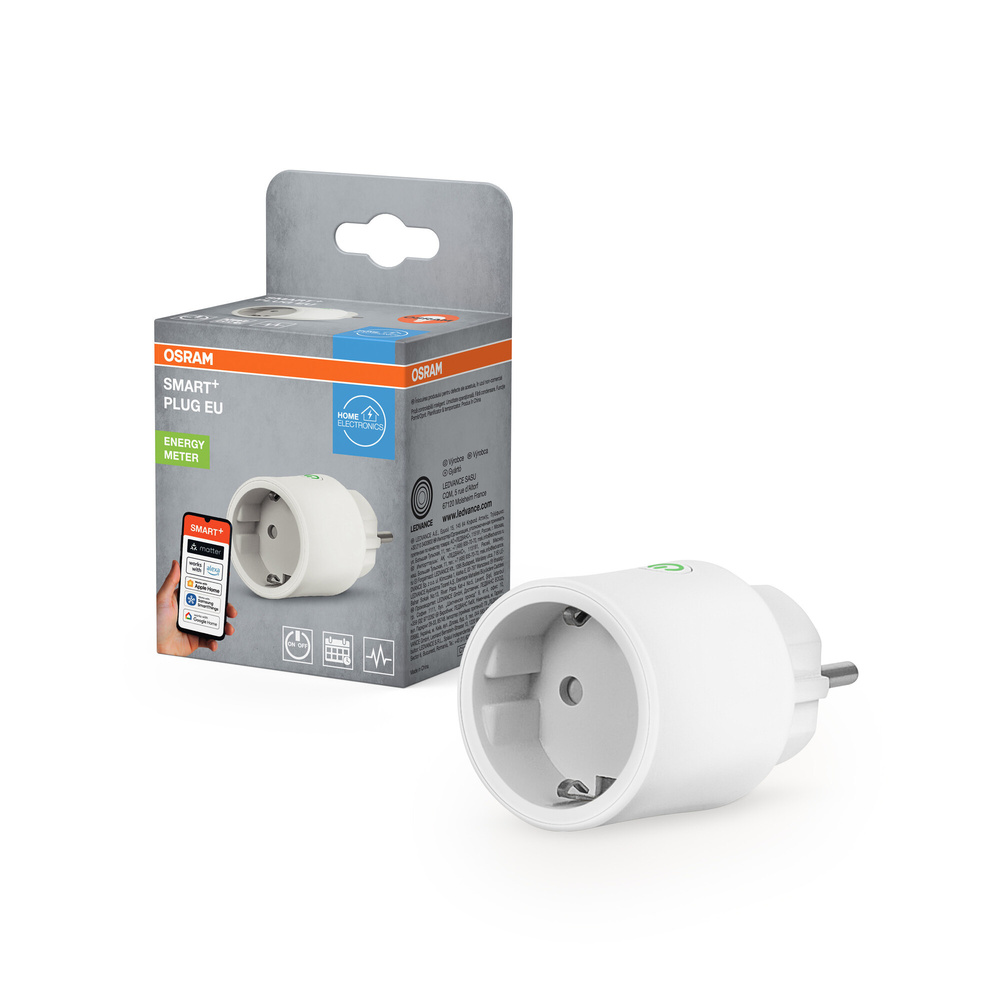 SMART+ Smart Home Steckdose, WLAN, MATTER, Verbrauchsmessung ,EU, weiß