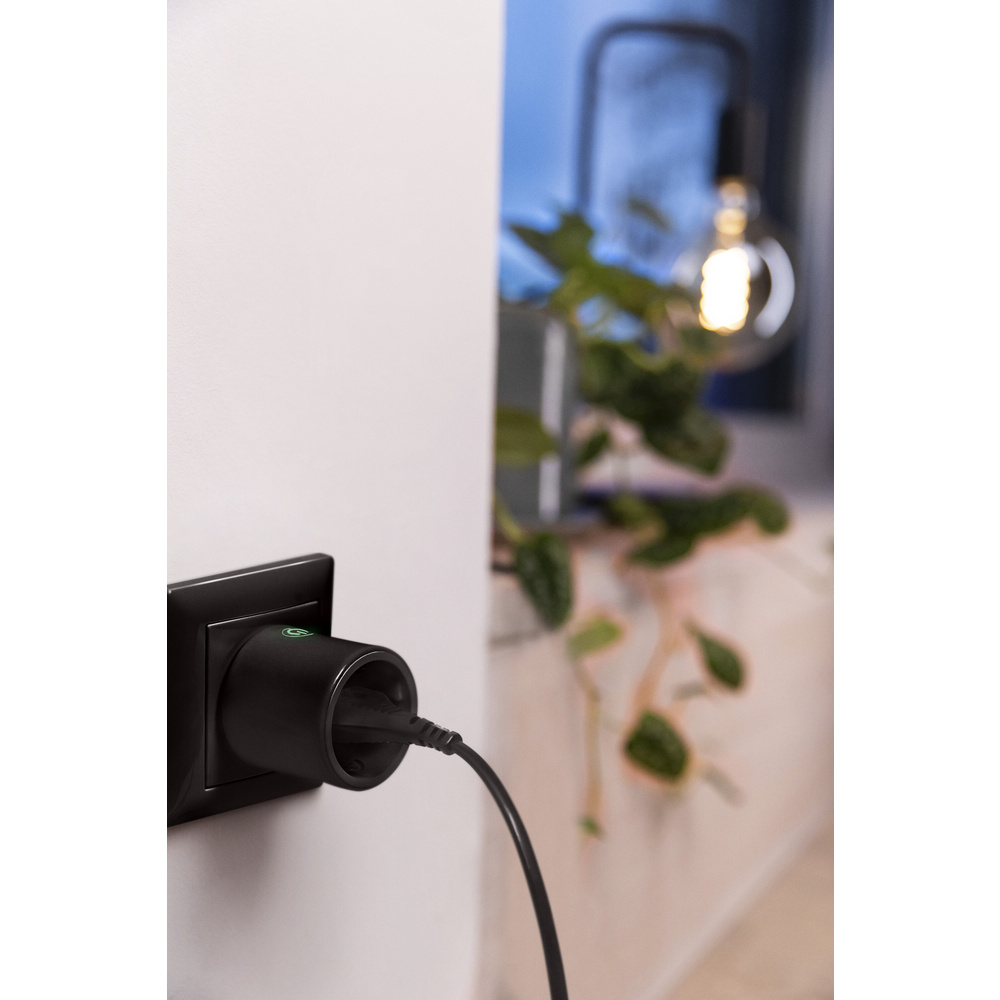 SMART+ Smart Home, Steckdose, MATTER, Verbrauchsmessung, WLAN, EU, schwarz