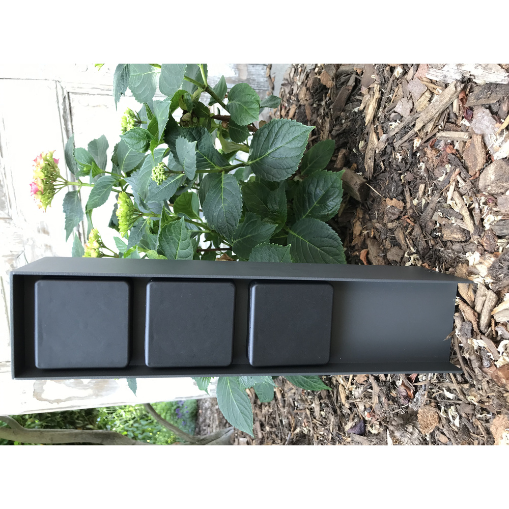 ABANO Steckdosensäule 3-fach, Aluminium, IP44, Anthrazit