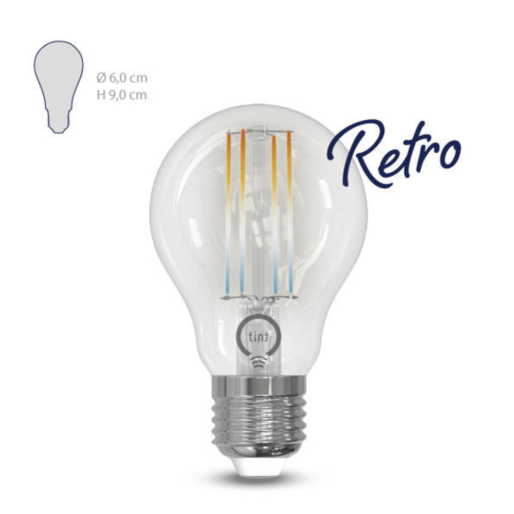 tint Smart Home  LED Birne Retro, 7W, 806lm, E27, 60x105mm ,CCT, Zigbee