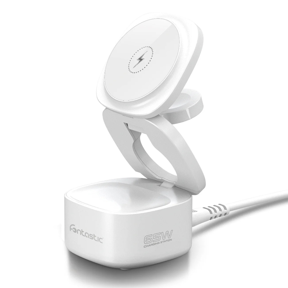 FONTASTIC Induktive Ladestation „Qumag“, 5-in-1, Weiß