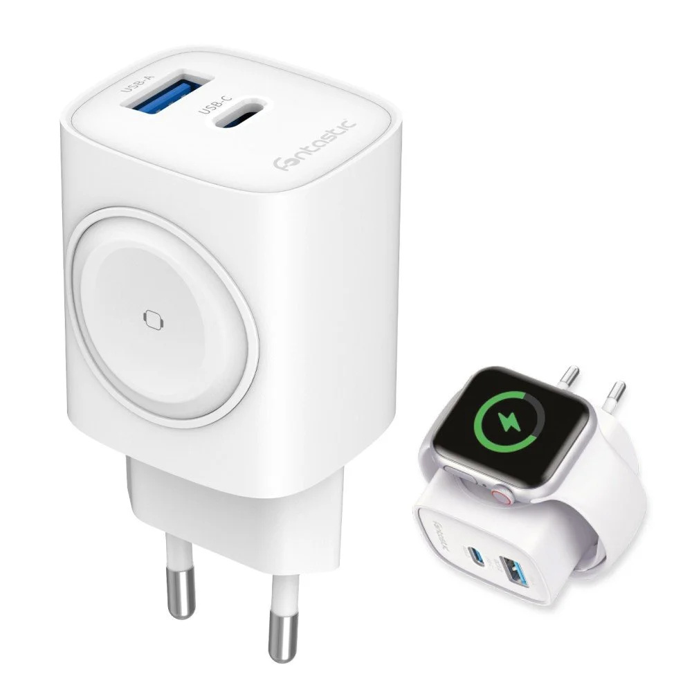 FONTASTIC USB Ultra Schnell-Reiselader „WiGan“, 22 W, Weiß