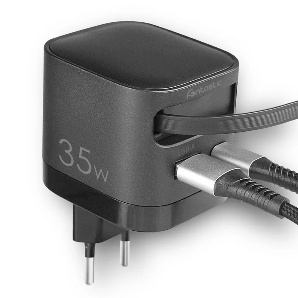FONTASTIC USB Multi Quick Travel Charger “Zap”, Kabel 68 cm, Schwarz