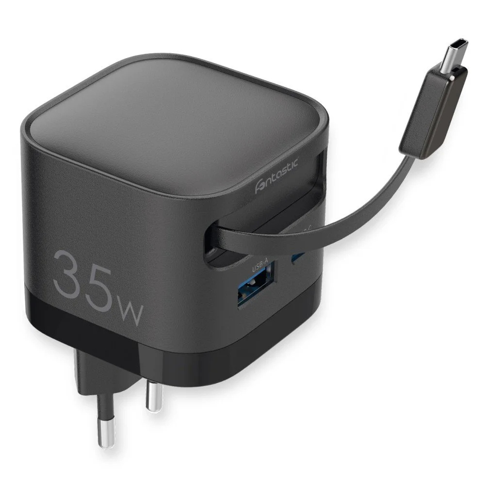 FONTASTIC USB Multi Quick Travel Charger “Zap”, Kabel 68 cm, Schwarz