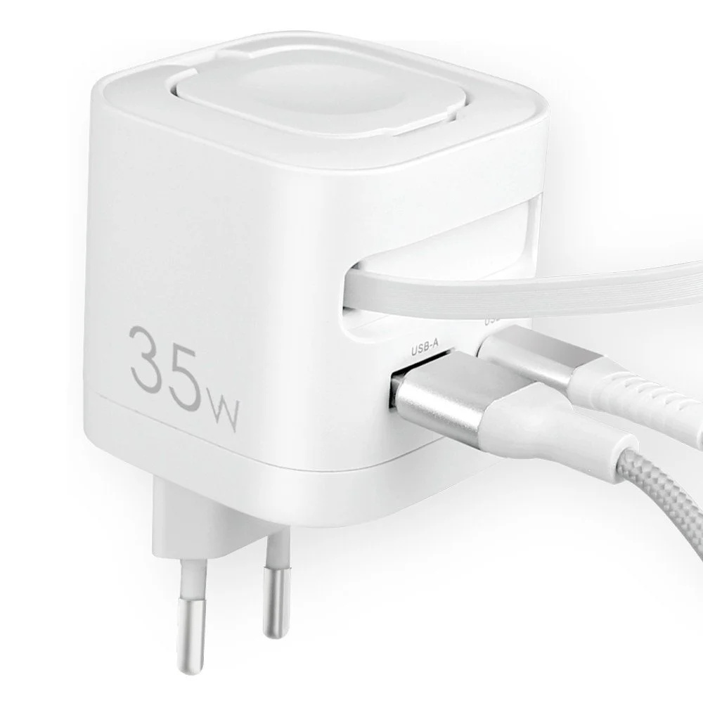 FONTASTIC USB Multi Quick Travel Charger “QiZap”, Kabel 68 cm, Weiß