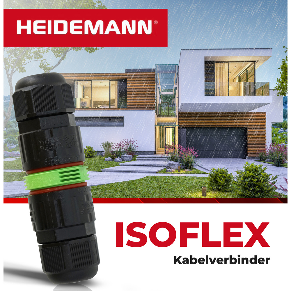 Heidemann ISO FLEX Kabelverbinder, 3-polig, IP68