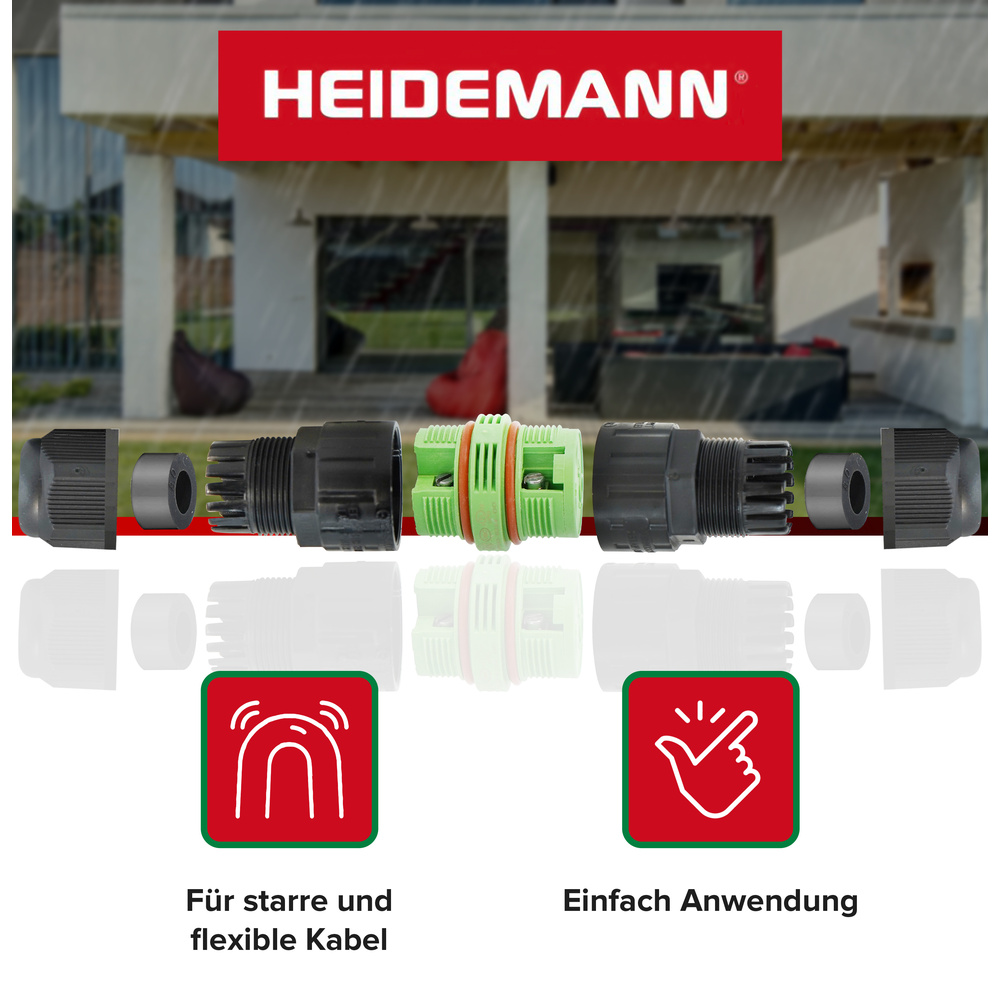 Heidemann ISO FLEX Kabelverbinder, 3-polig, IP68