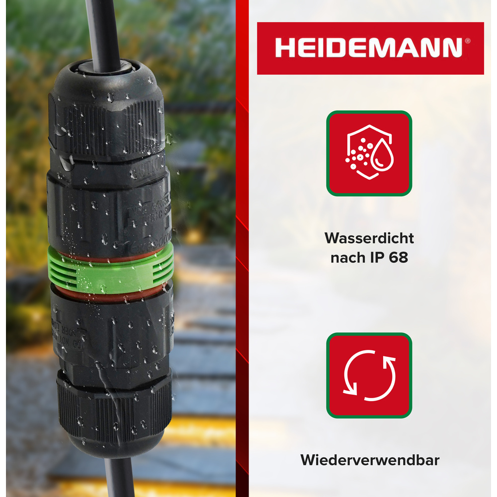Heidemann ISO FLEX Kabelverbinder, 3-polig, IP68