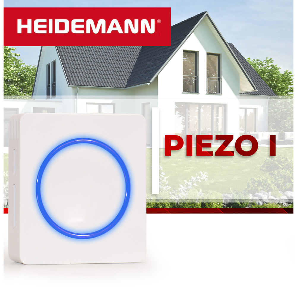 Heidemann BASELINE® Funkgong Piezo I, reinweiß