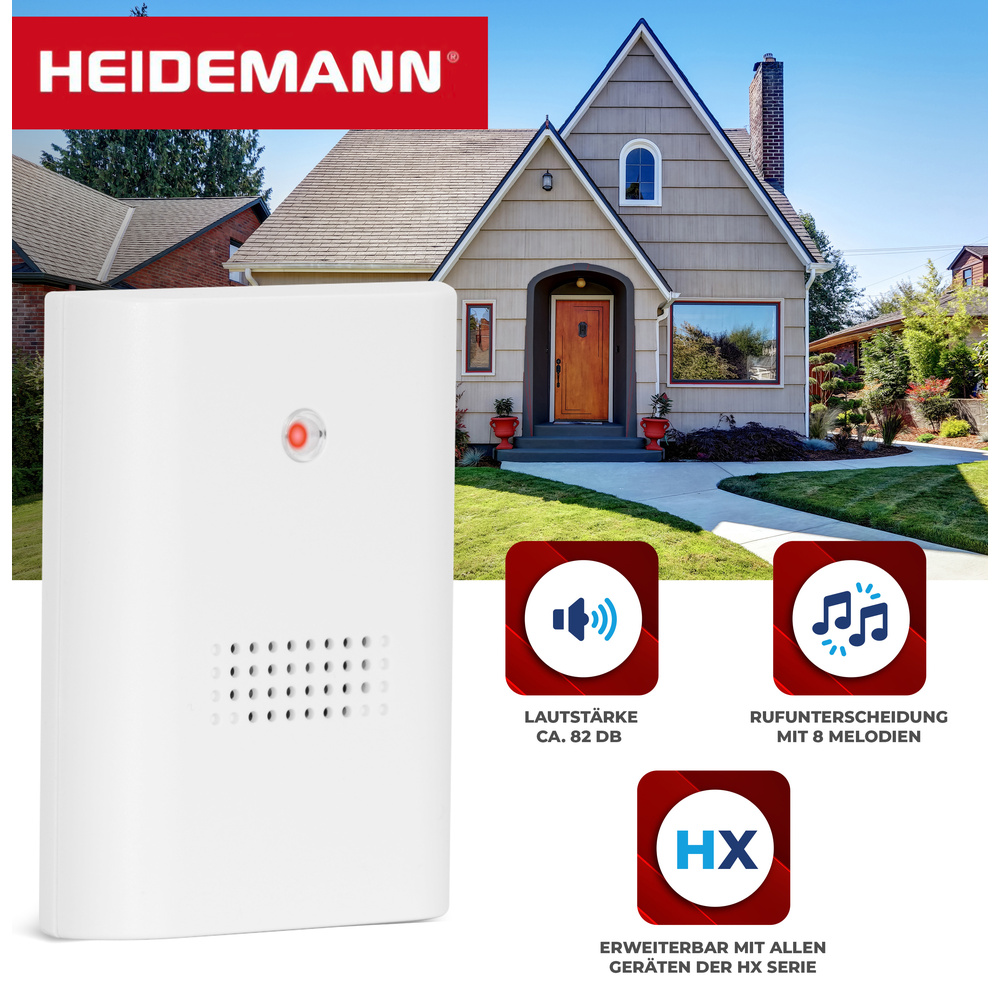 Heidemann Funkgong-Set HX One, reinweiß