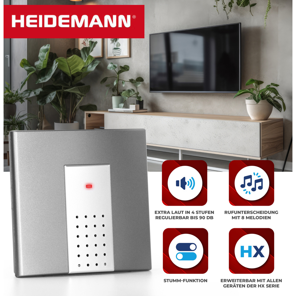 Heidemann Funkgong-Set HX Square