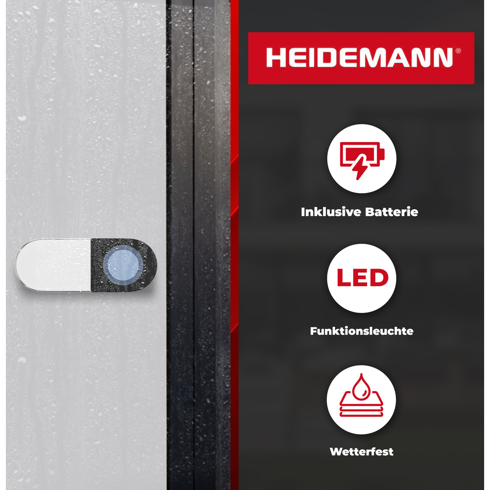 Heidemann Funkklingel Funksender Blackline