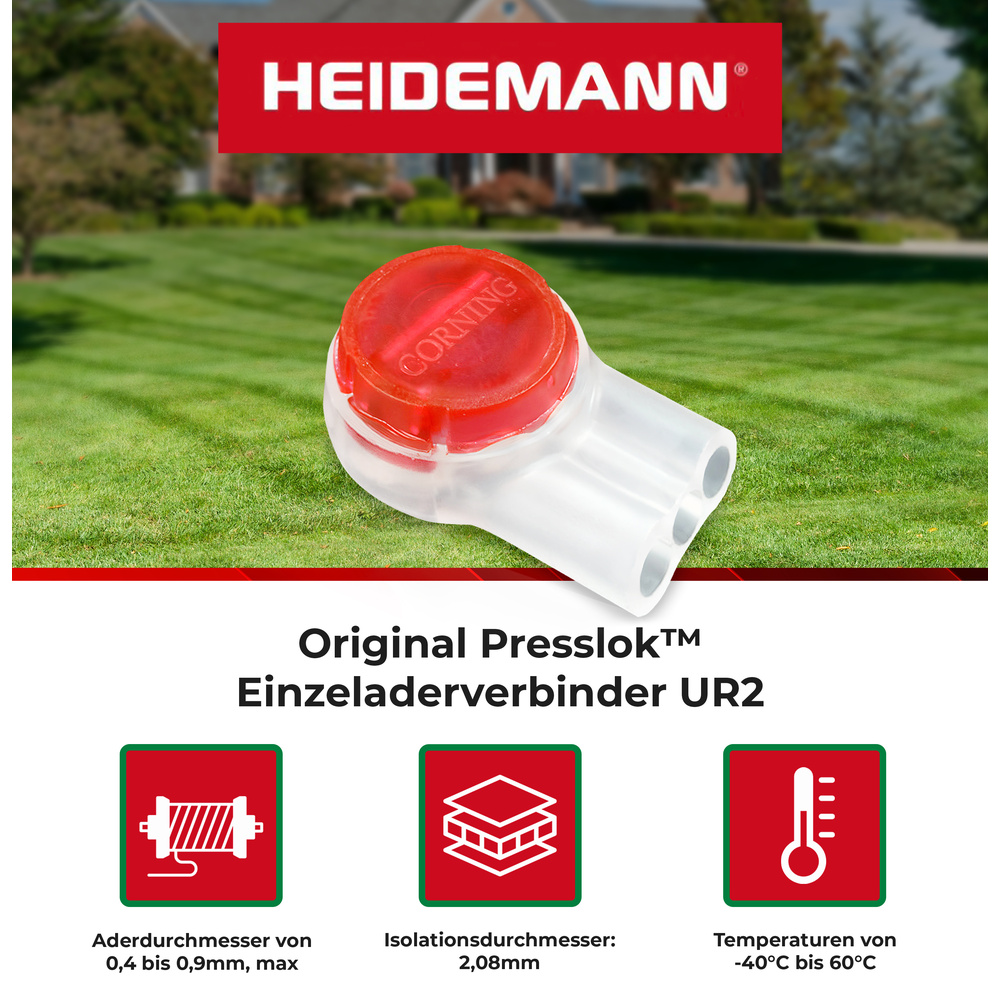Heidemann ISO FLEX Einzeladerverbindung PresslokTM UY2, 10 Stück, orange