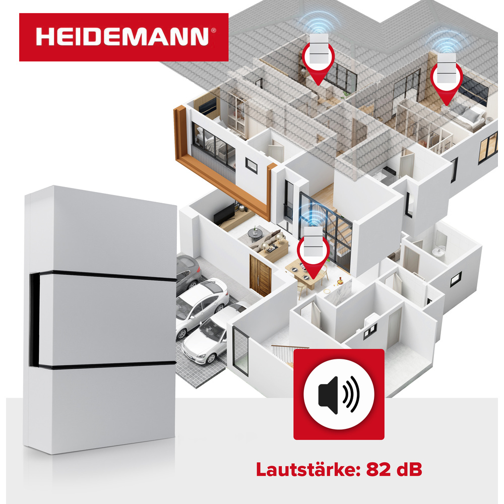Heidemann Zweiklang-Gong Ibis 8V, reinweiß