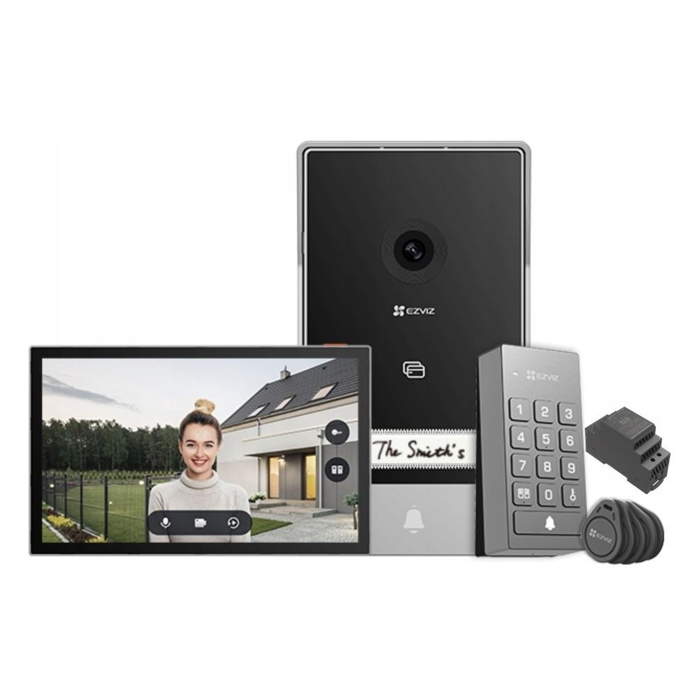 EZVIZ Smart Home Video-Türkommunikationssystem, WLAN, 7", Touch, Nachtsicht, RFID, Klingel, Keypad, TP7