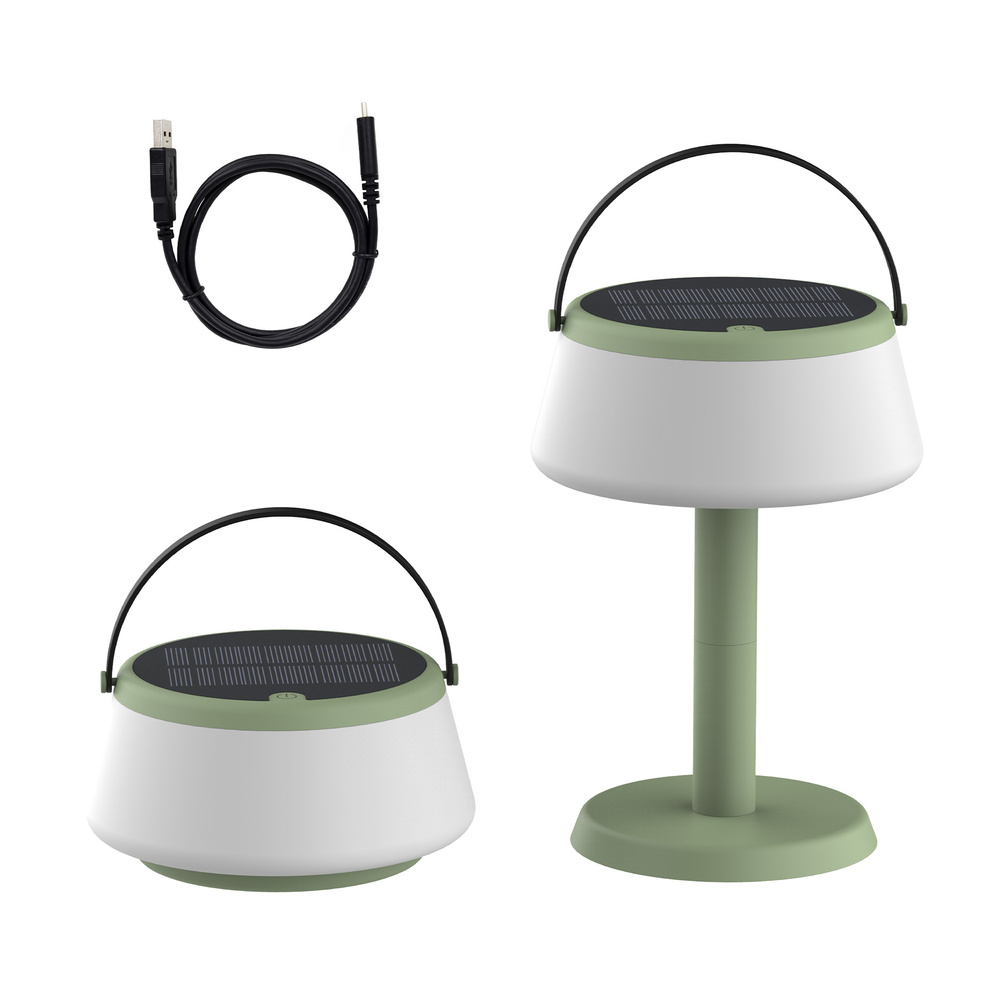 Die BOLD tragbare Solar-Tischlampe, Grün, Solar