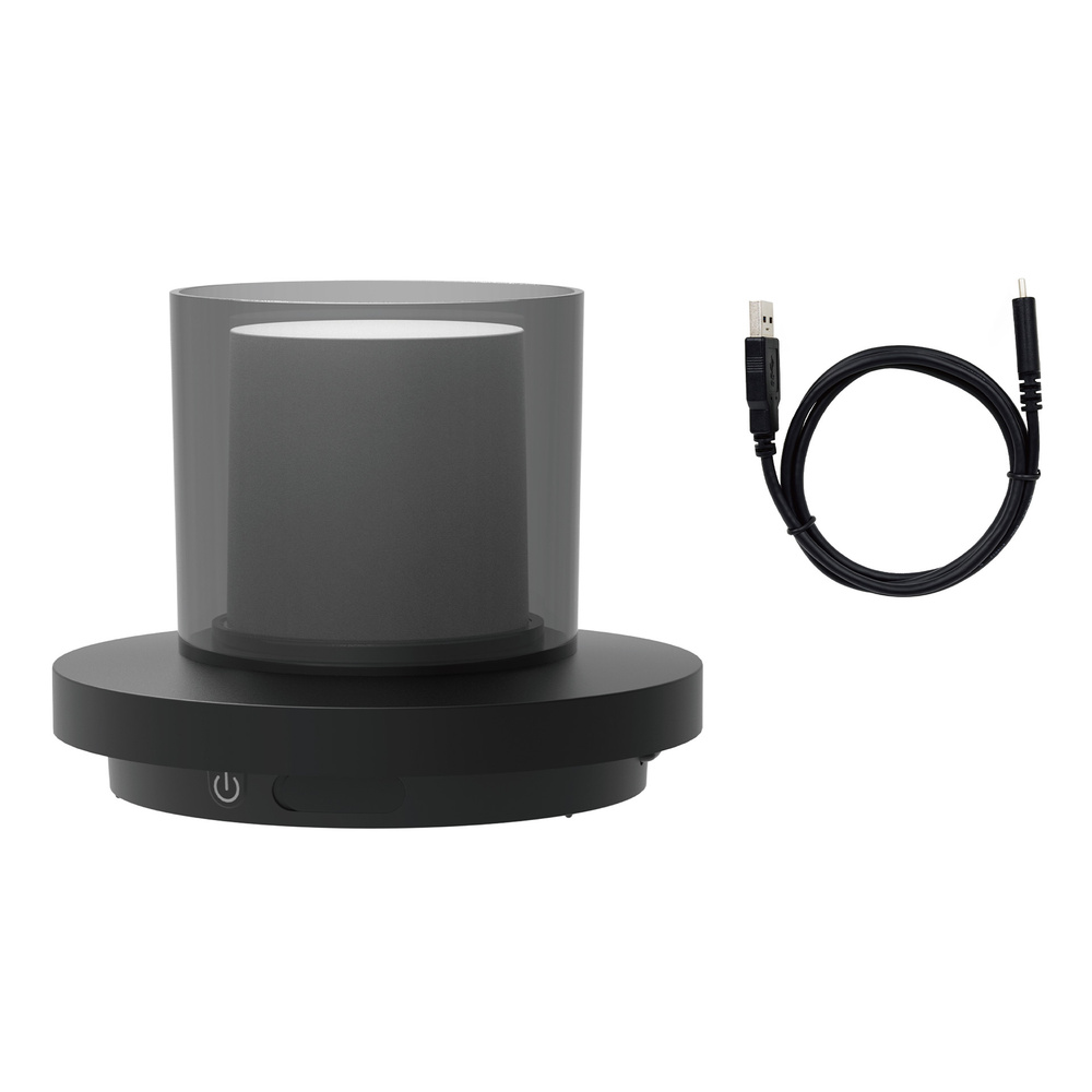 Die Bold Tragbare Solar-Tischlampe, Schwarz