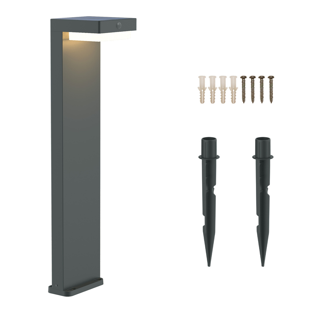 Die BOLD Solar-Wegeleuchte mit PIR, Gun Grey