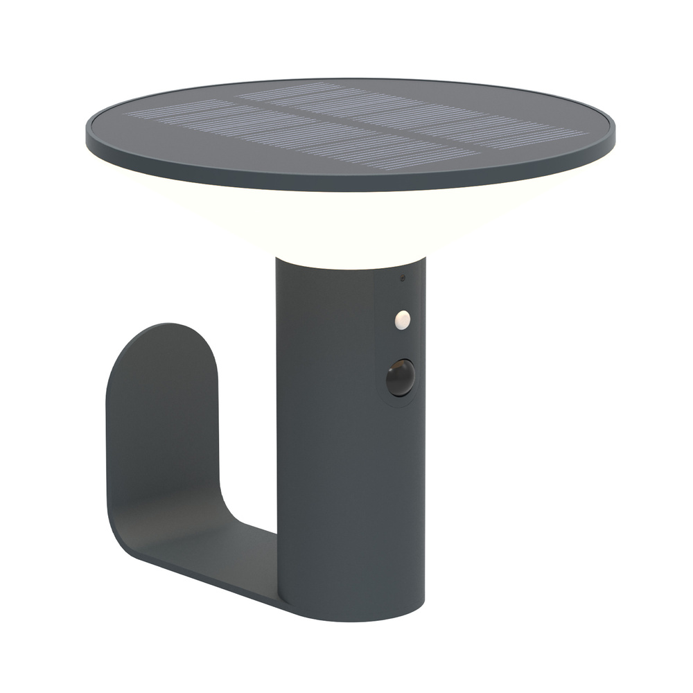 Die Bold Solar-Wandleuchte mit PIR, Gun Grey
