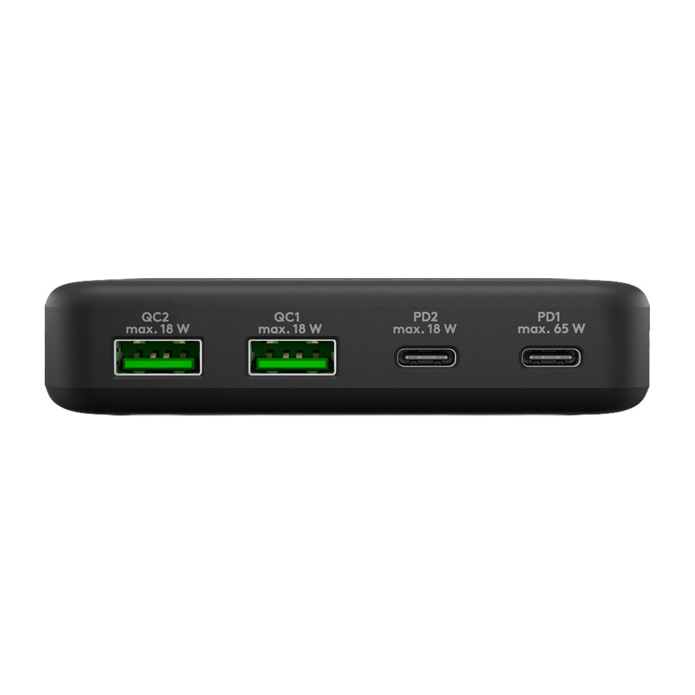 Goobay USB-C™ PD GaN Multiport-Tischladegerät (65 W), 4 Ports, Schwarz