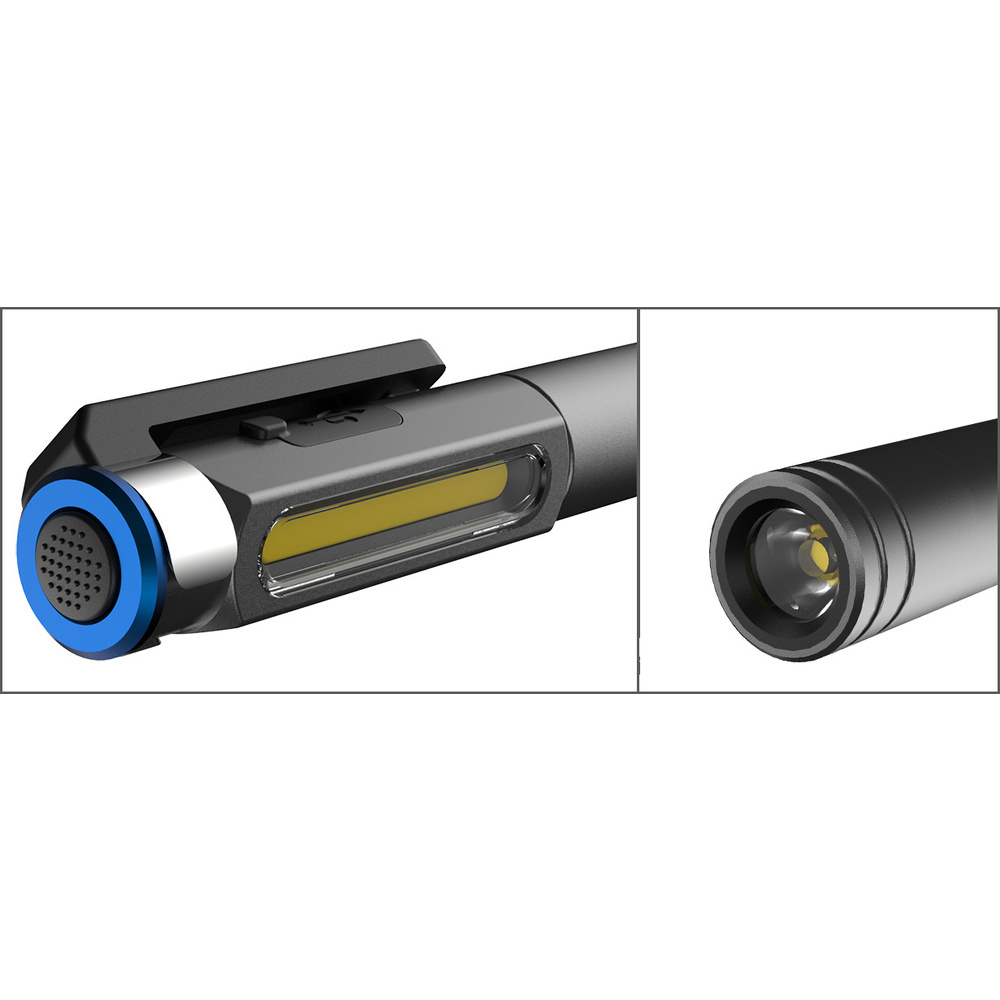 Ledino LED mini Arbeitsleuchte, Stiftdesign, USB-C, 2 Funktionen