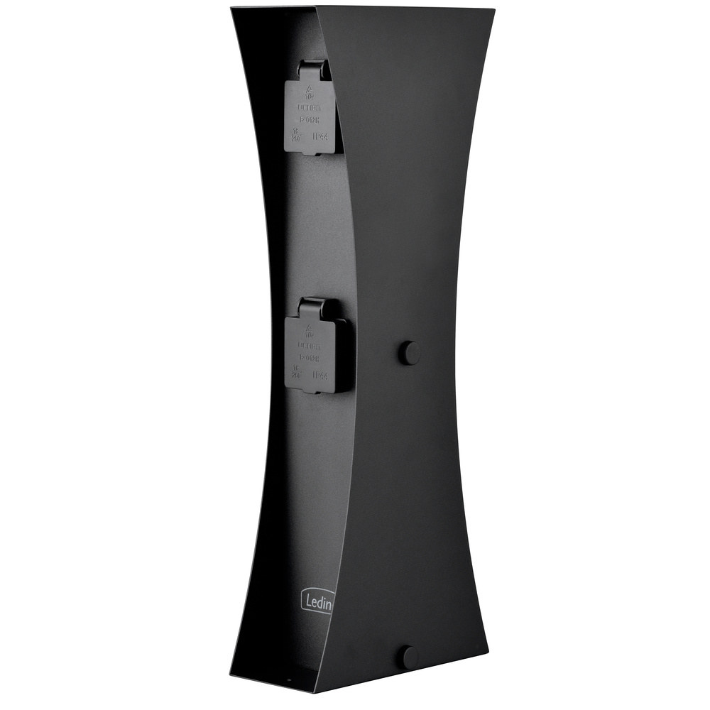 Ledino Steckdosensäule, 4-fach, Connect D4A, IP44, anthrazit