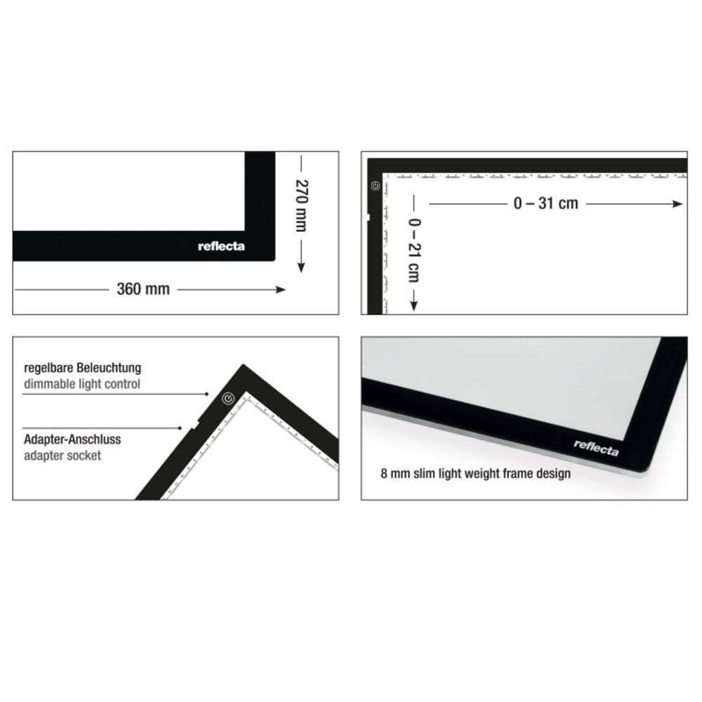 reflecta LED Leuchtplatte A4 Super Slim