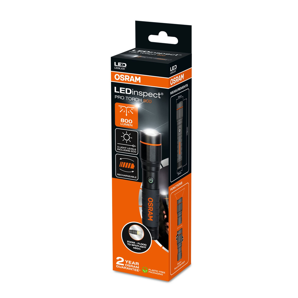 Osram Taschenlampe LEDinspect PRO TORCH 800